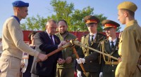 В Арзгирский округ Ставрополья доставили частицу Вечного огня из Волгограда