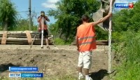 В селе Александровского округа Ставрополья благоустраивают пешеходную зону