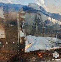 В селе Надежда на Ставрополье сгорел склад